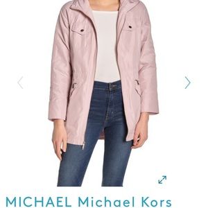 Michael Kors light pink rain resistant jacket